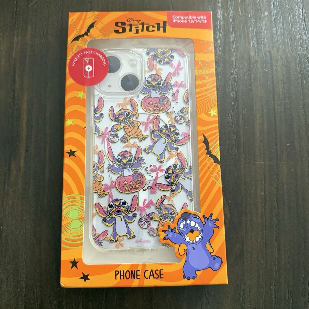 Disney Lilo & Stitch SkinnyDip Halloween Sparkle iPhone 13 / 14 / 15 Case New